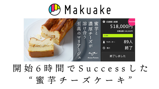 【目標応援金額の518%を達成!!】Makuakeの実施が終了しました。